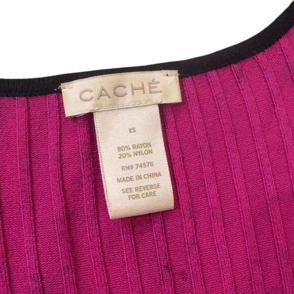 Cache Vintage Pink and black print long sleeve top - Picture 3 of 3